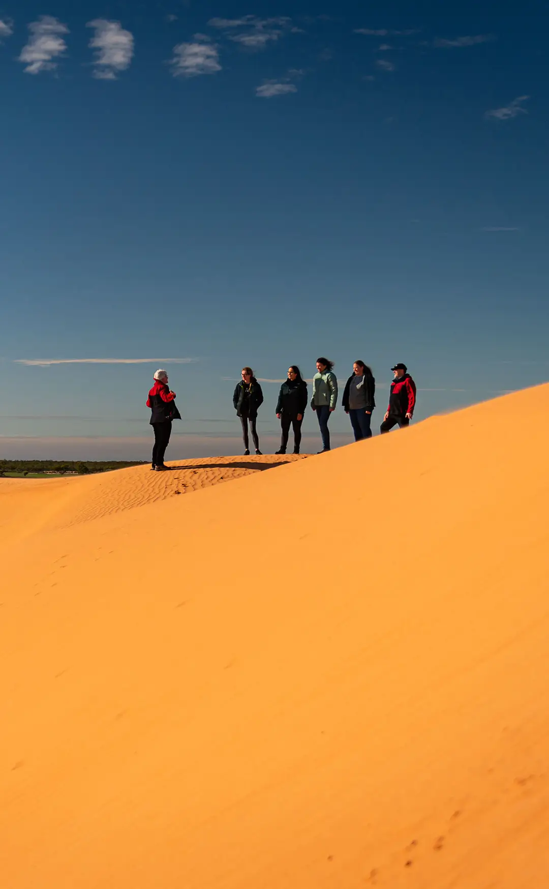 Tour group enjoying the Perry Sandhills.