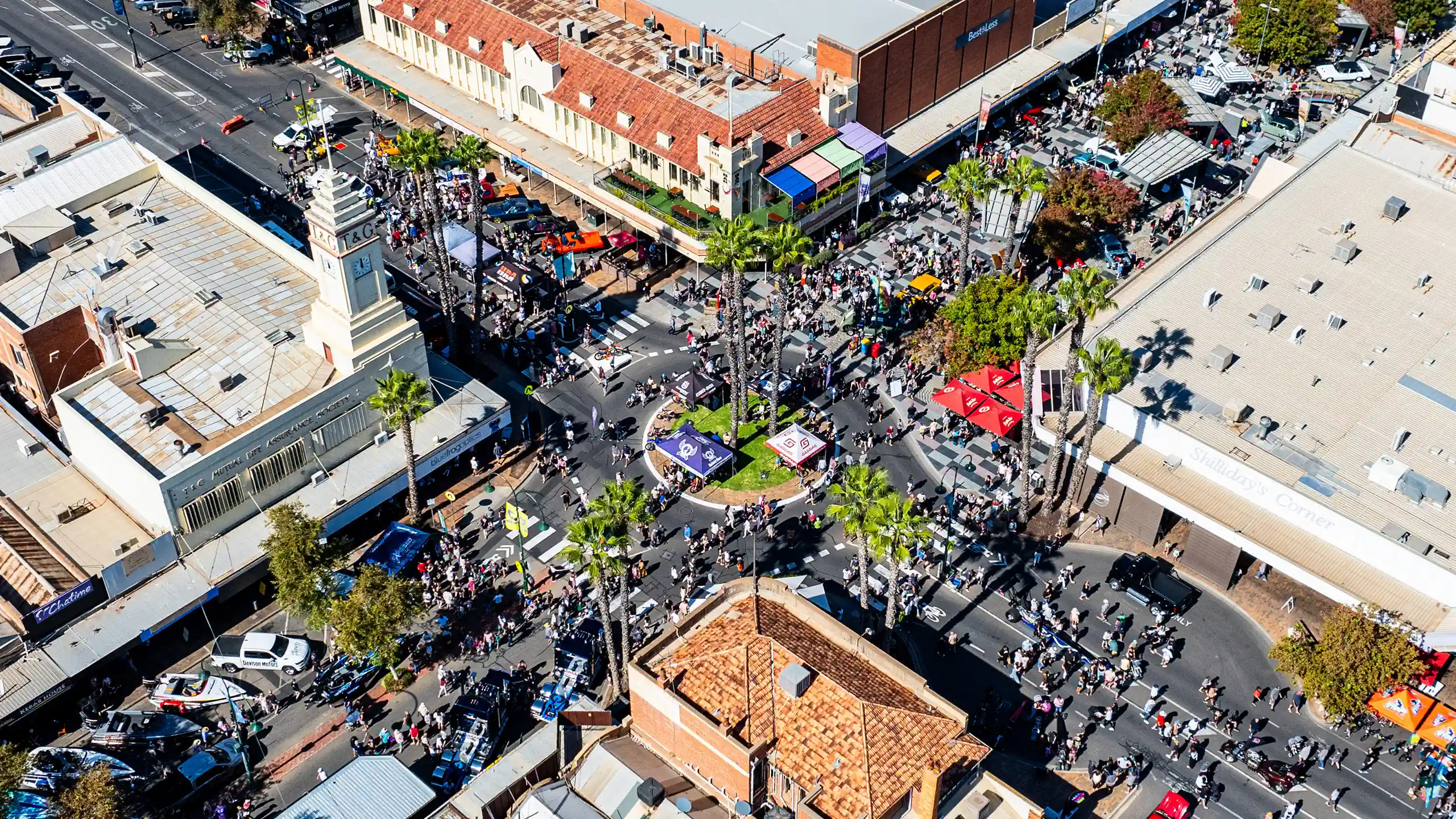 Aerial photo of mildura city